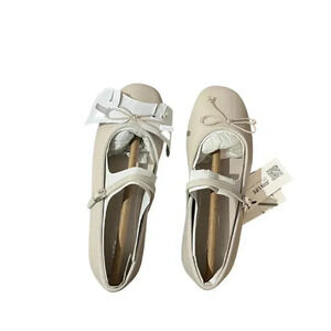 🌟 Brand New Zara Cream Leather Mary Jane Shoes - Size 31 - With Tags! 🌟